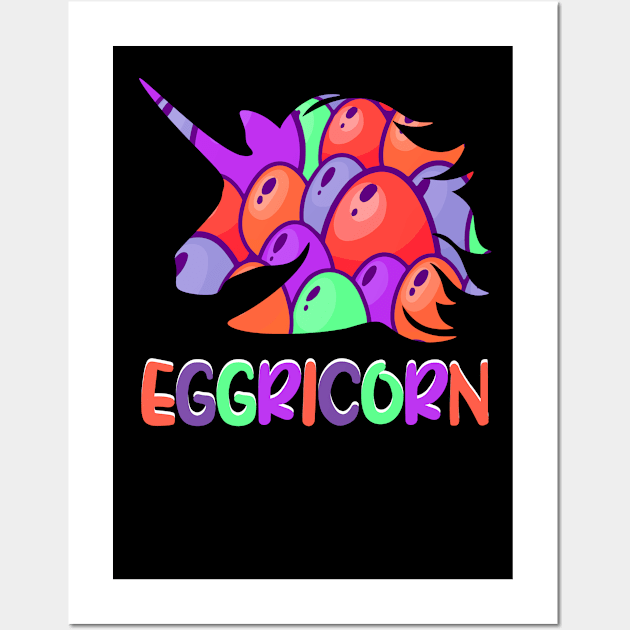 Easter Unicorn Eggricorn Wall Art by Ruffeli